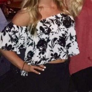 Floral off the shoulder top